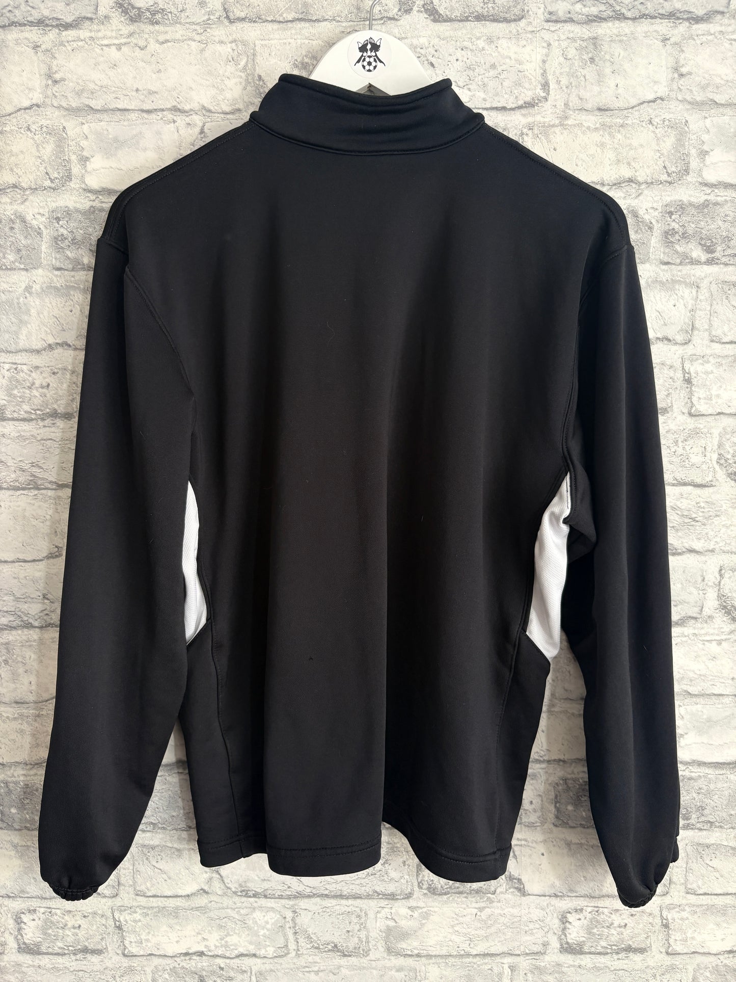 Notts County Nike 1/4 Zip Sweat Top Black Medium