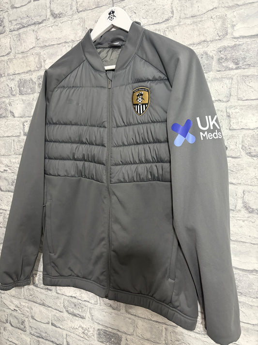 Notts County Puma Hybrid Jacket Coat Grey Medium
