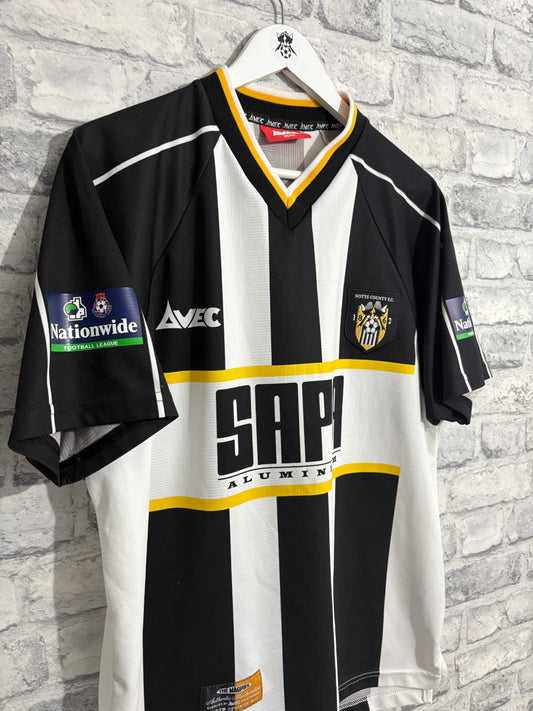 Notts County Home Shirt 1999 / 2000 Medium