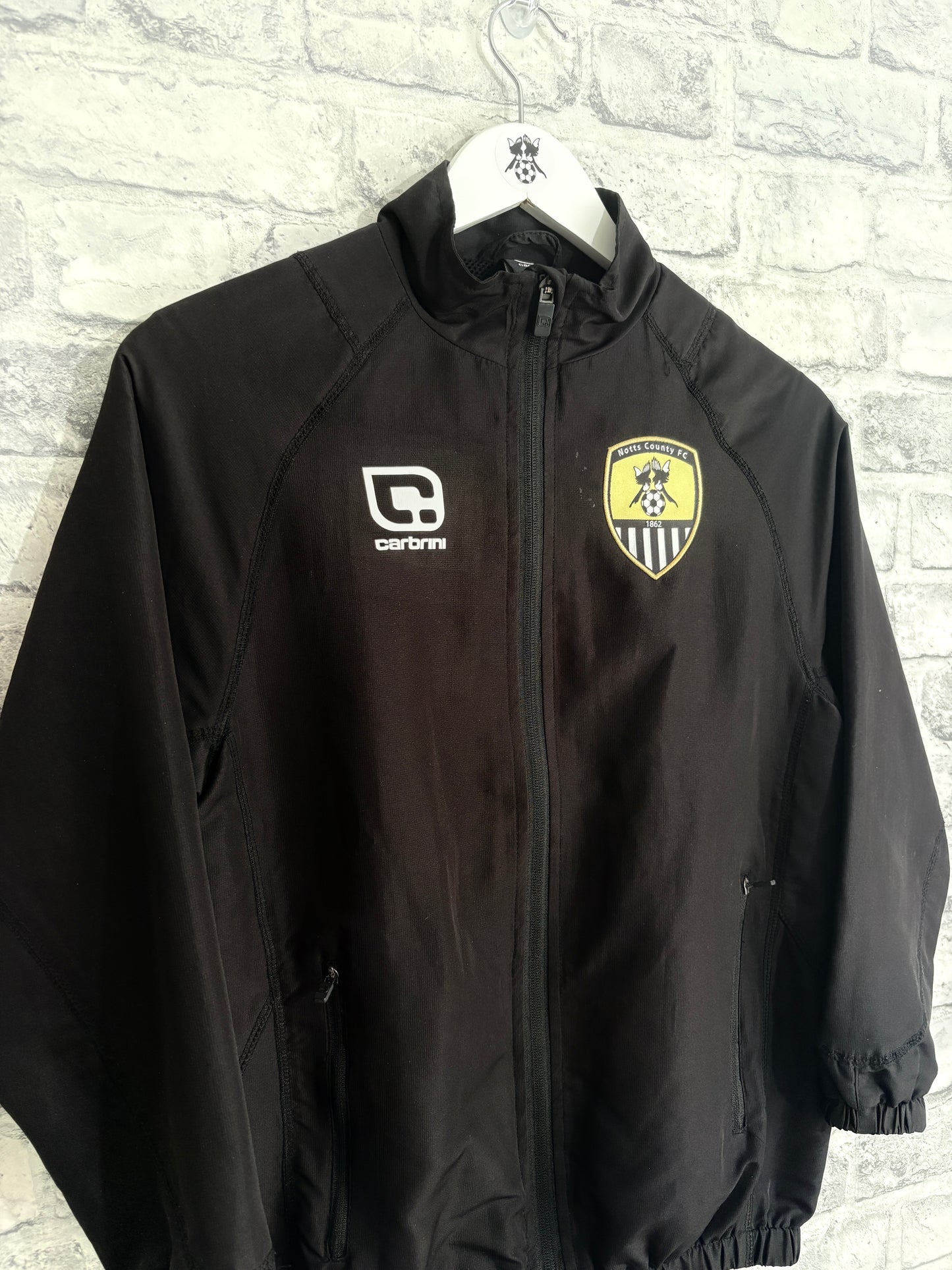 Notts County Carbrini Tracksuit Top Large Boys
