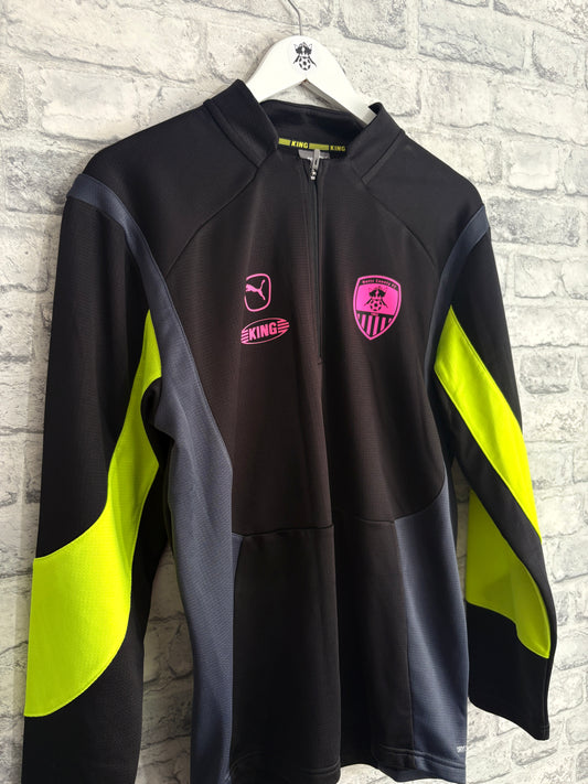 Notts County Puma King 1/4 Zip Sweat Top Grey Medium