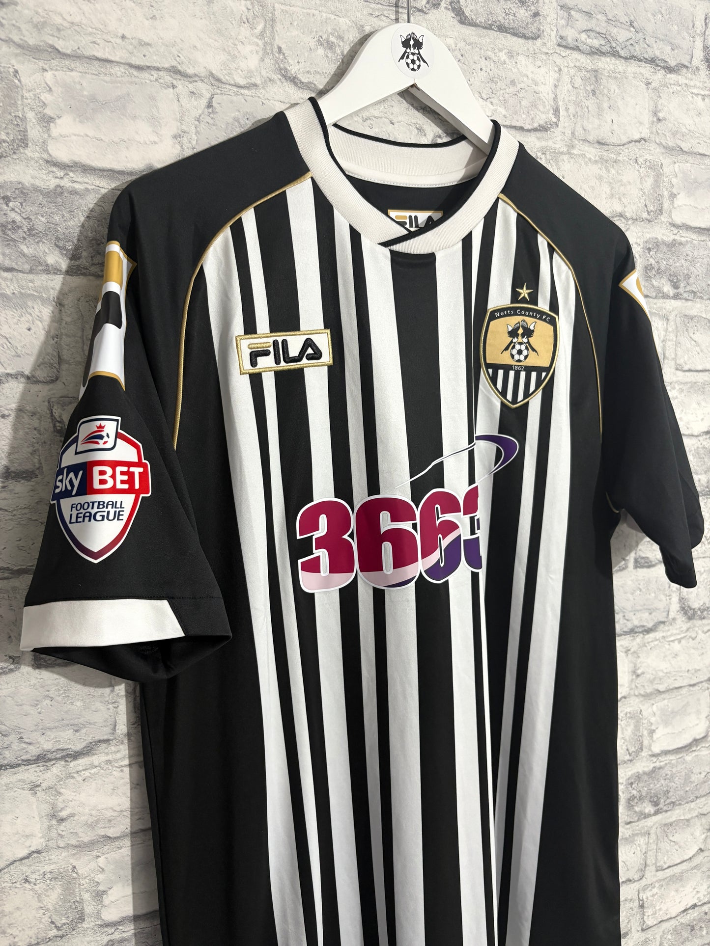 Notts County Home Shirt 2013 / 2014 Medium Match Worn Player Issue
