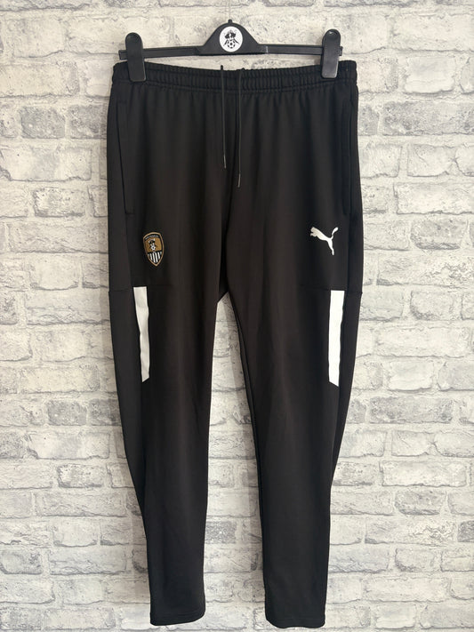Notts County Puma Tracksuit Bottoms Black Medium