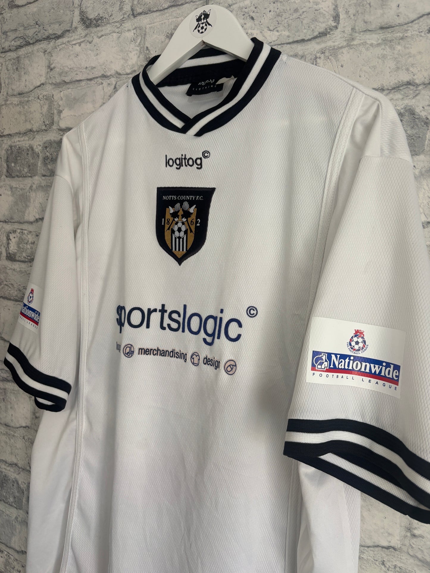Notts County Away Shirt 2000 / 2001 Large FARRELL