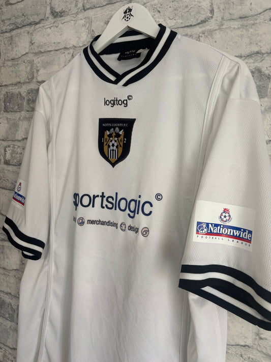 Notts County Away Shirt 2000 / 2001 Large FARRELL