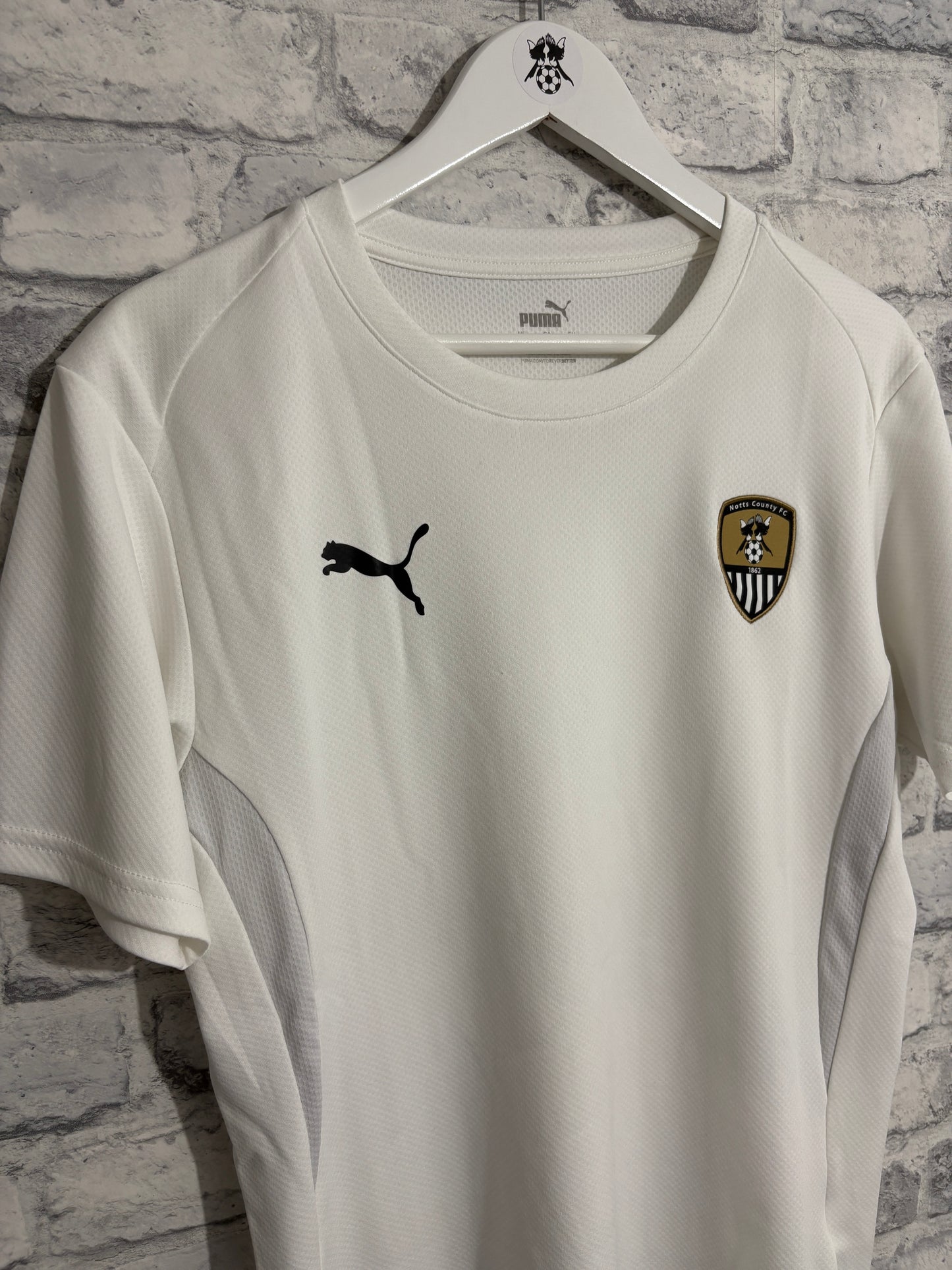 Notts County Puma Training T Shirt White Medium