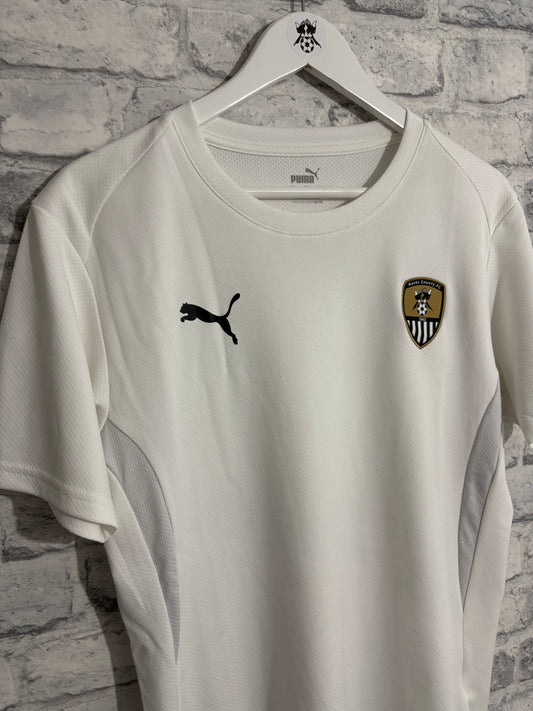 Notts County Puma Training T Shirt White Medium
