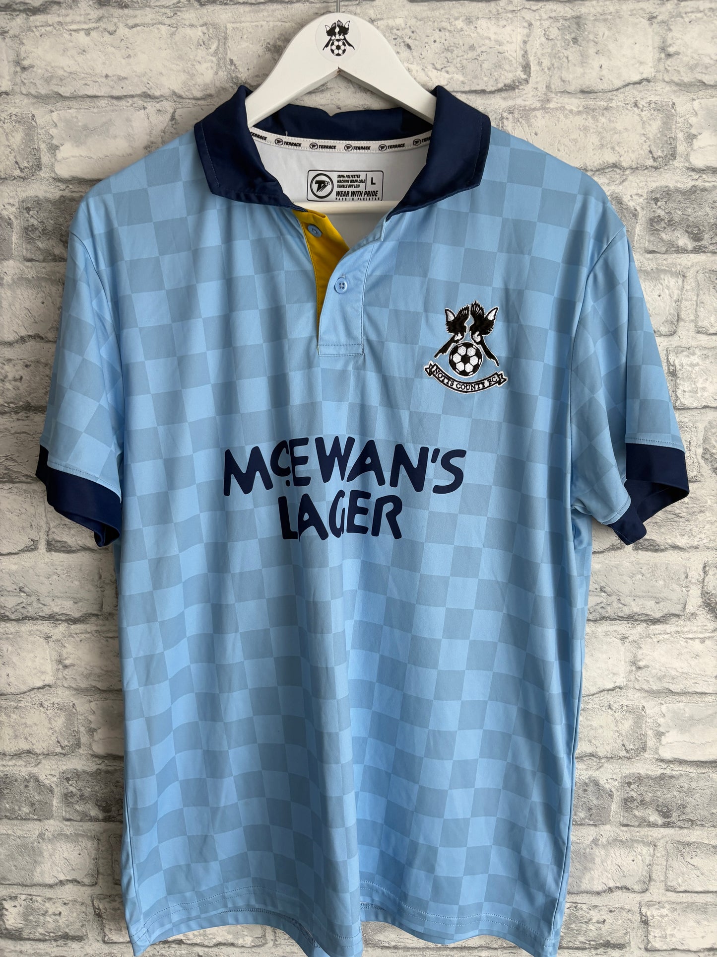 Notts County Away Shirt 1989 / 1990 TERRACE Reissue Large