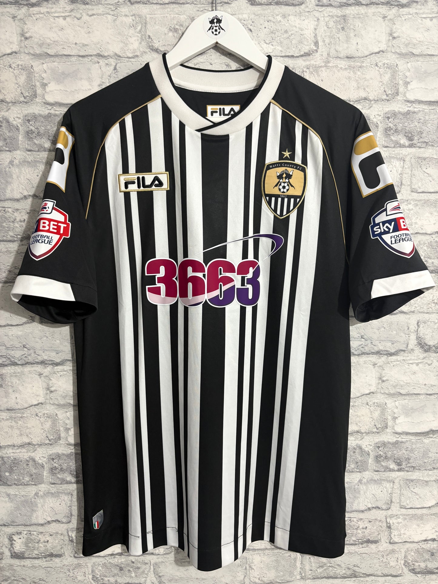 Notts County Home Shirt 2013 / 2014 Medium Match Worn Player Issue