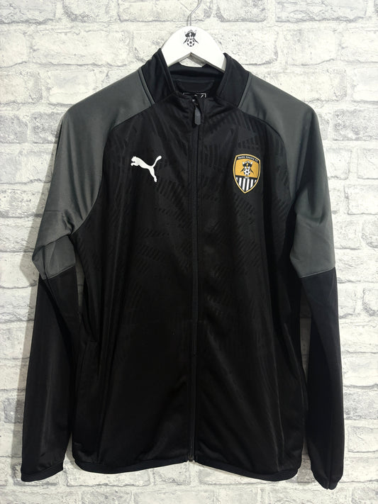 Notts County Puma Tracksuit Top Black Medium