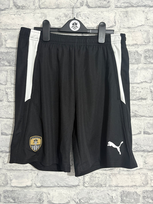 Notts County Puma Training Shorts Black Medium