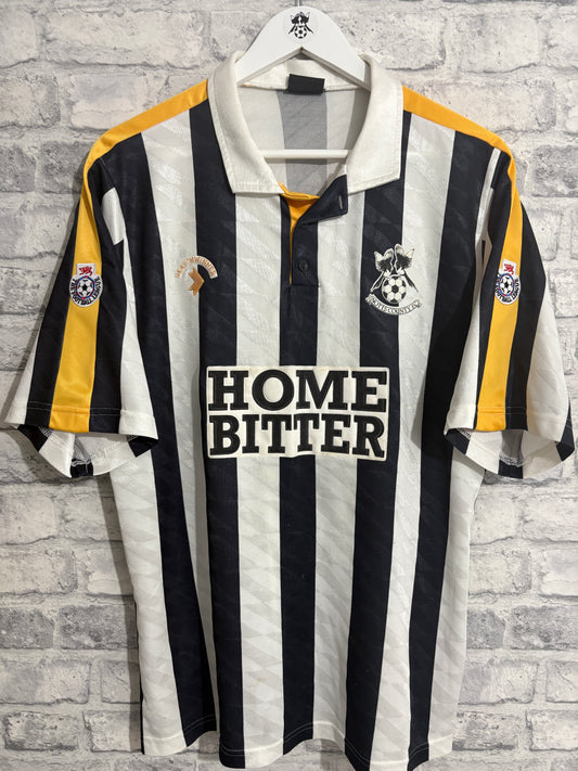 Notts County Home Shirt 1989 / 1991 Large + Patches