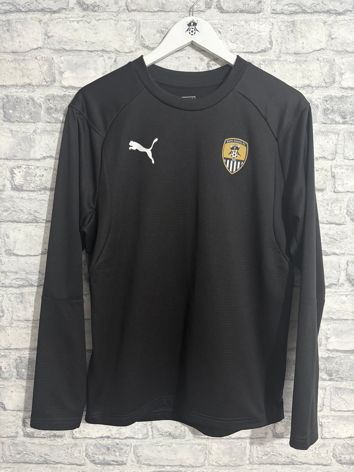 Notts County Puma Training Sweatshirt Black Small