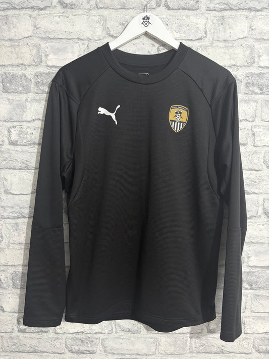 Notts County Puma Training Sweatshirt Black Small