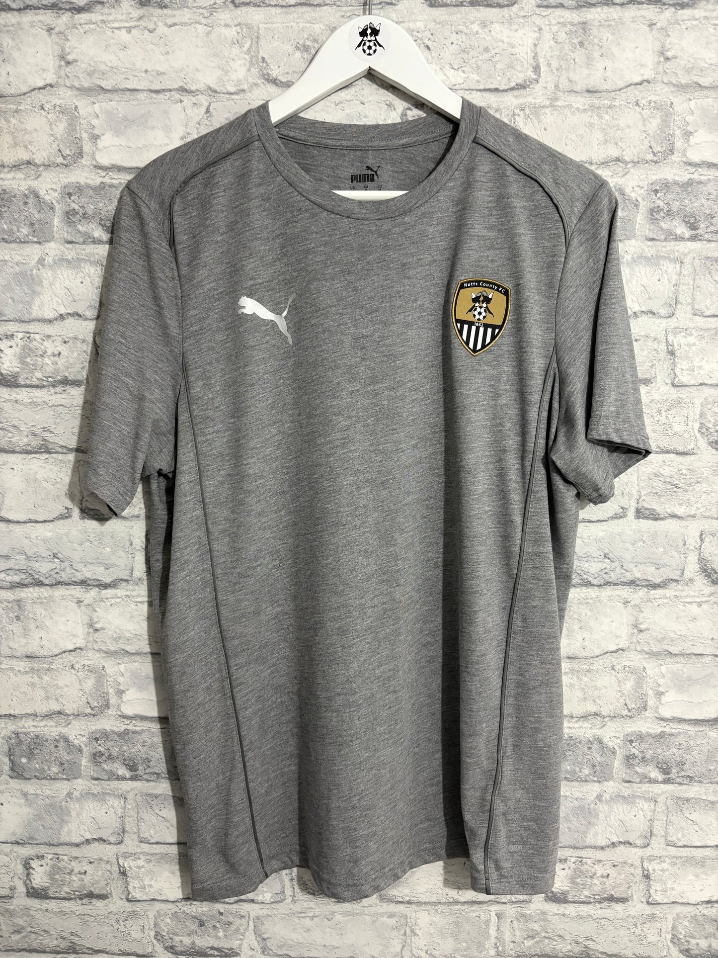 Notts County Puma Training T Shirt Grey Medium