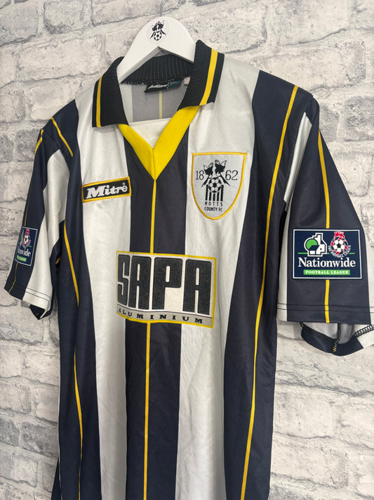 Notts County Home Shirt 1996 / 1997 Medium