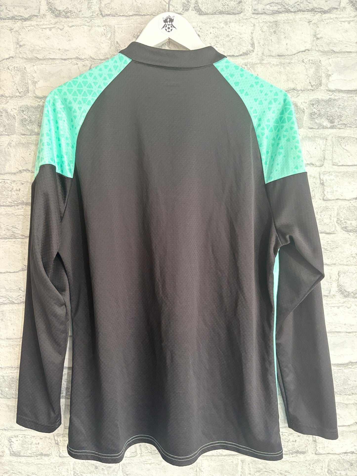 Notts County Puma 1/4 Zip Sweatshirt Mint Green Large