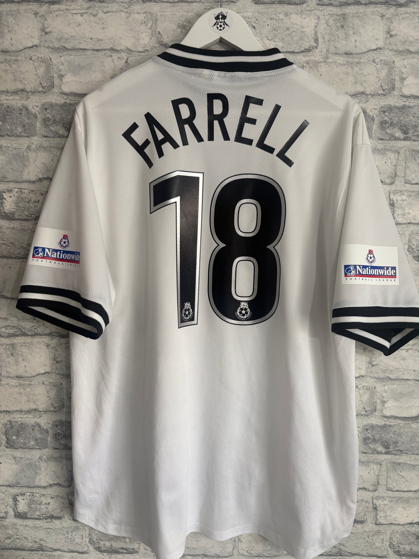 Notts County Away Shirt 2000 / 2001 Large FARRELL