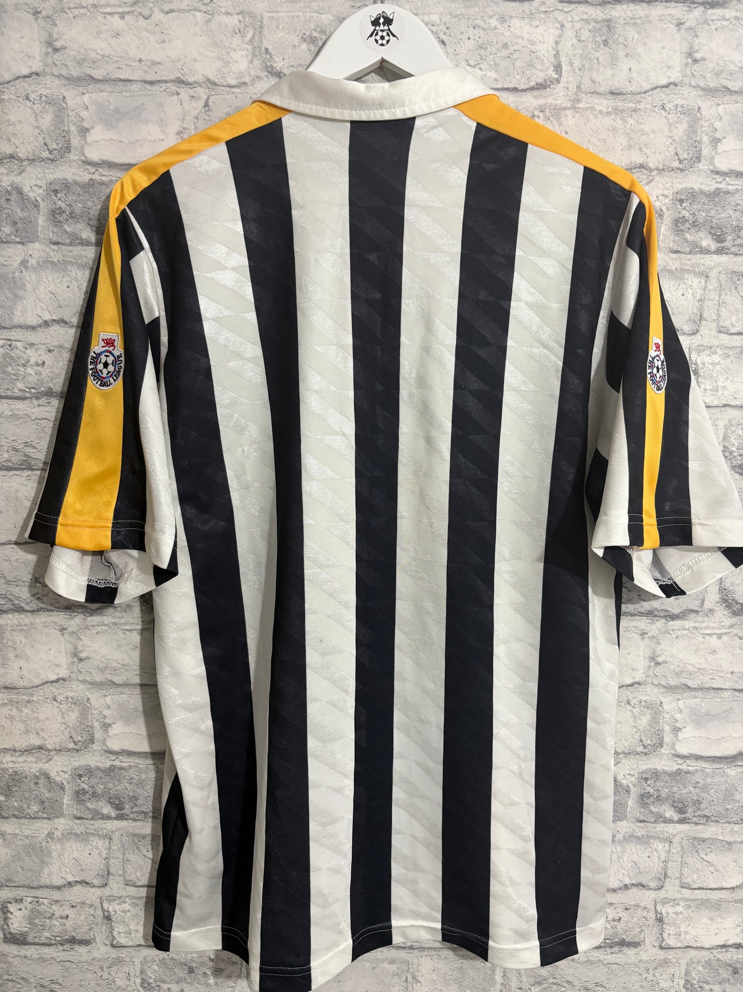 Notts County Home Shirt 1989 / 1991 Large + Patches