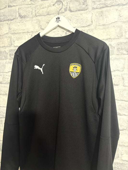 Notts County Puma Training Sweatshirt Black Small