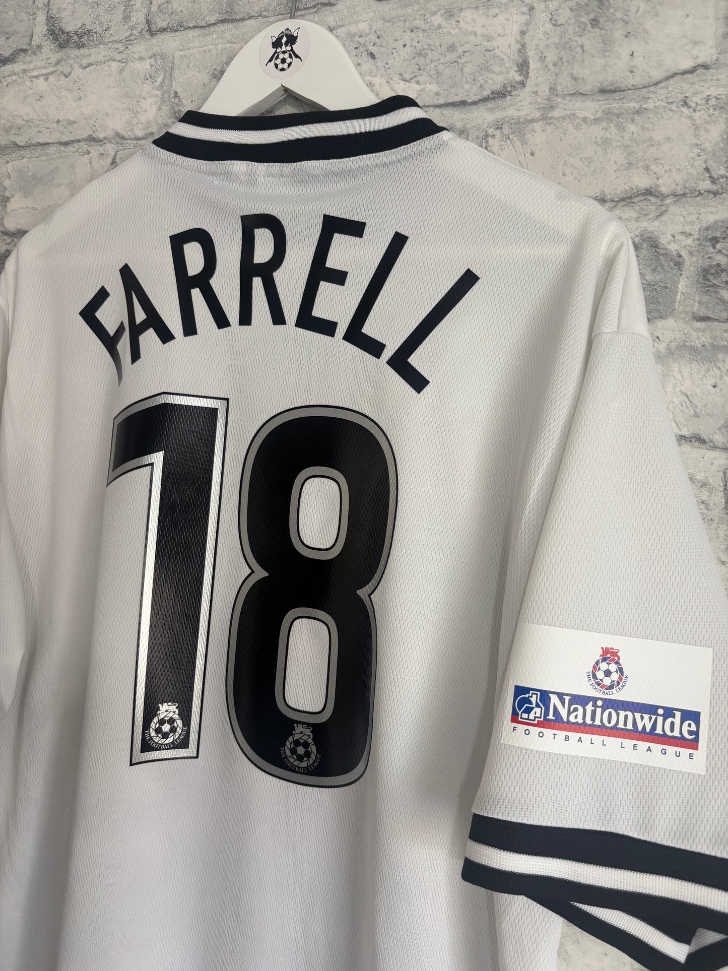 Notts County Away Shirt 2000 / 2001 Large FARRELL