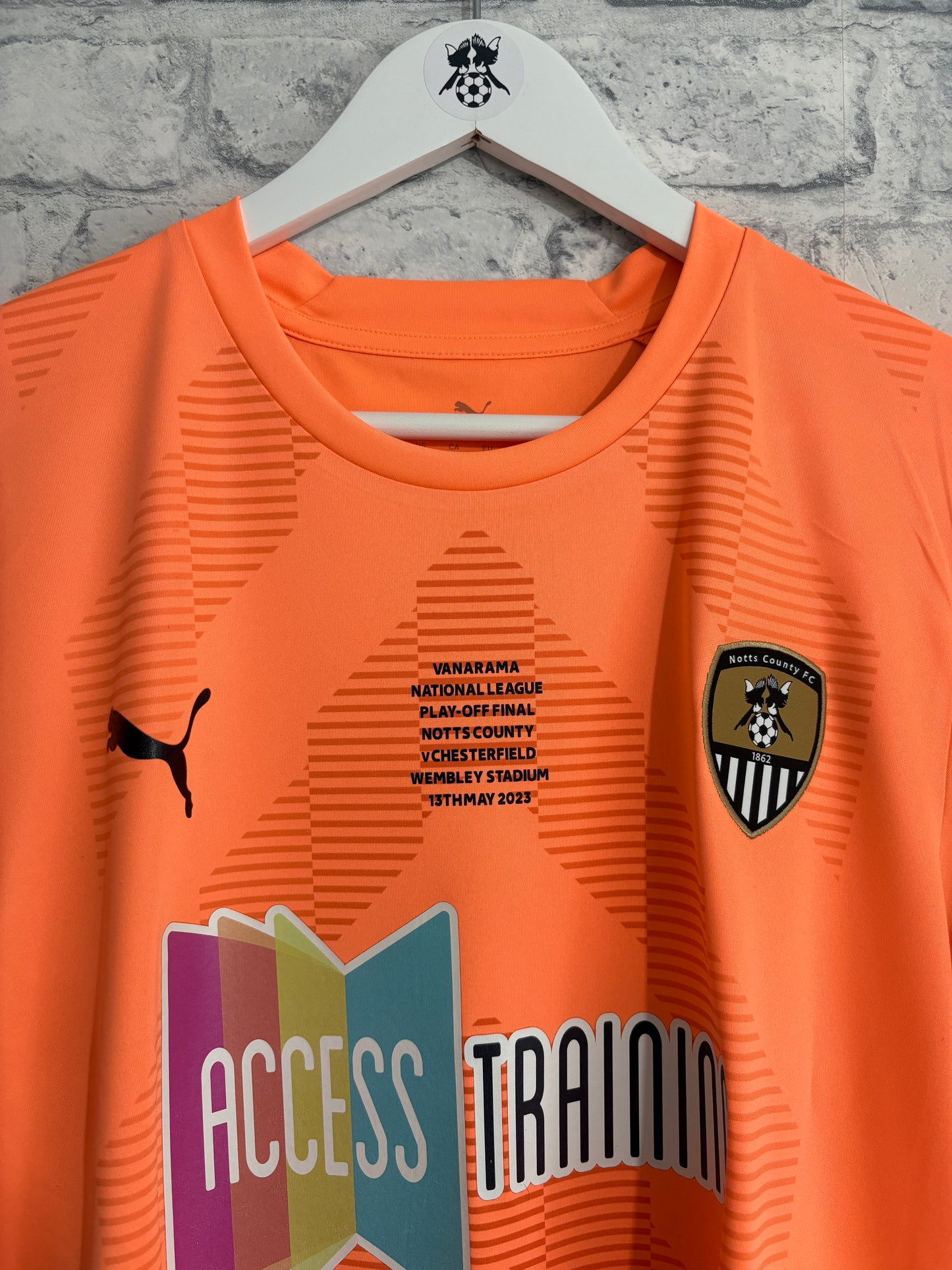 Notts County GK Goalkeeper Shirt 2022 / 2023 Play Off Final Medium
