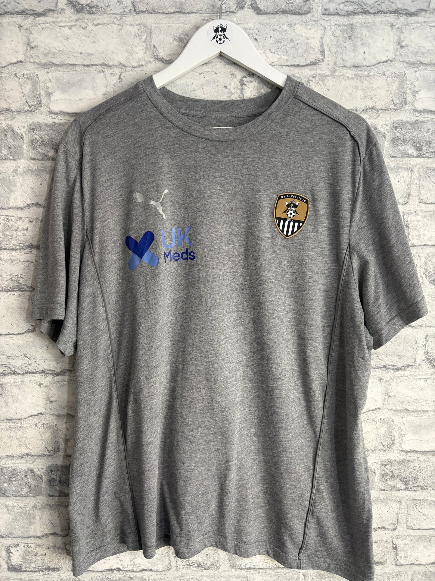 Notts County Puma Training T Shirt Grey XL