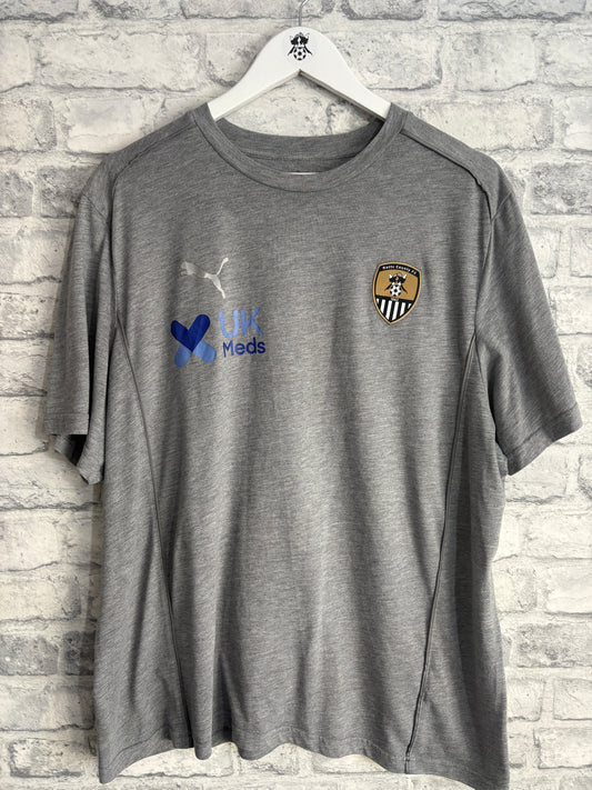 Notts County Puma Training T Shirt Grey XL