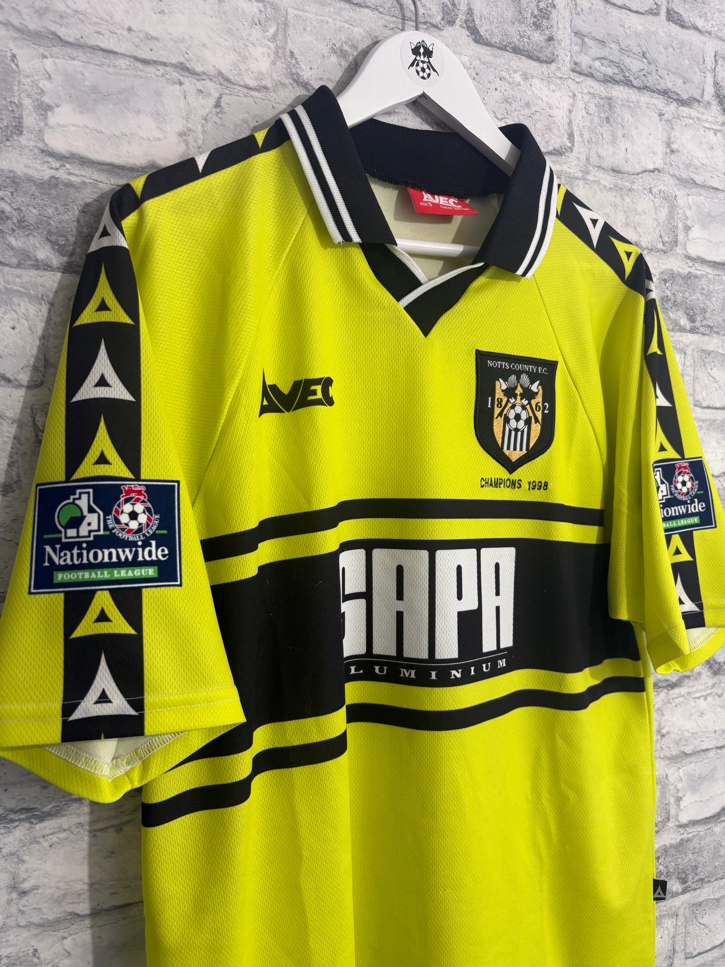 Notts County Away Shirt 1998 Champions Edition Small