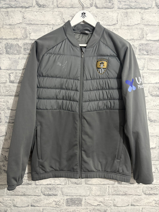 Notts County Puma Hybrid Jacket Coat Grey Medium