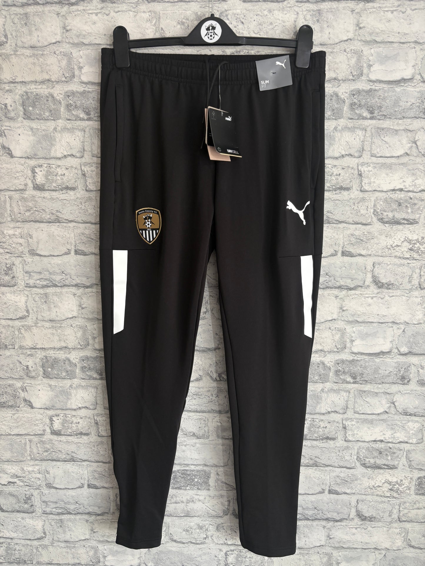Notts County Puma Tracksuit Bottoms Black Medium (NEW)