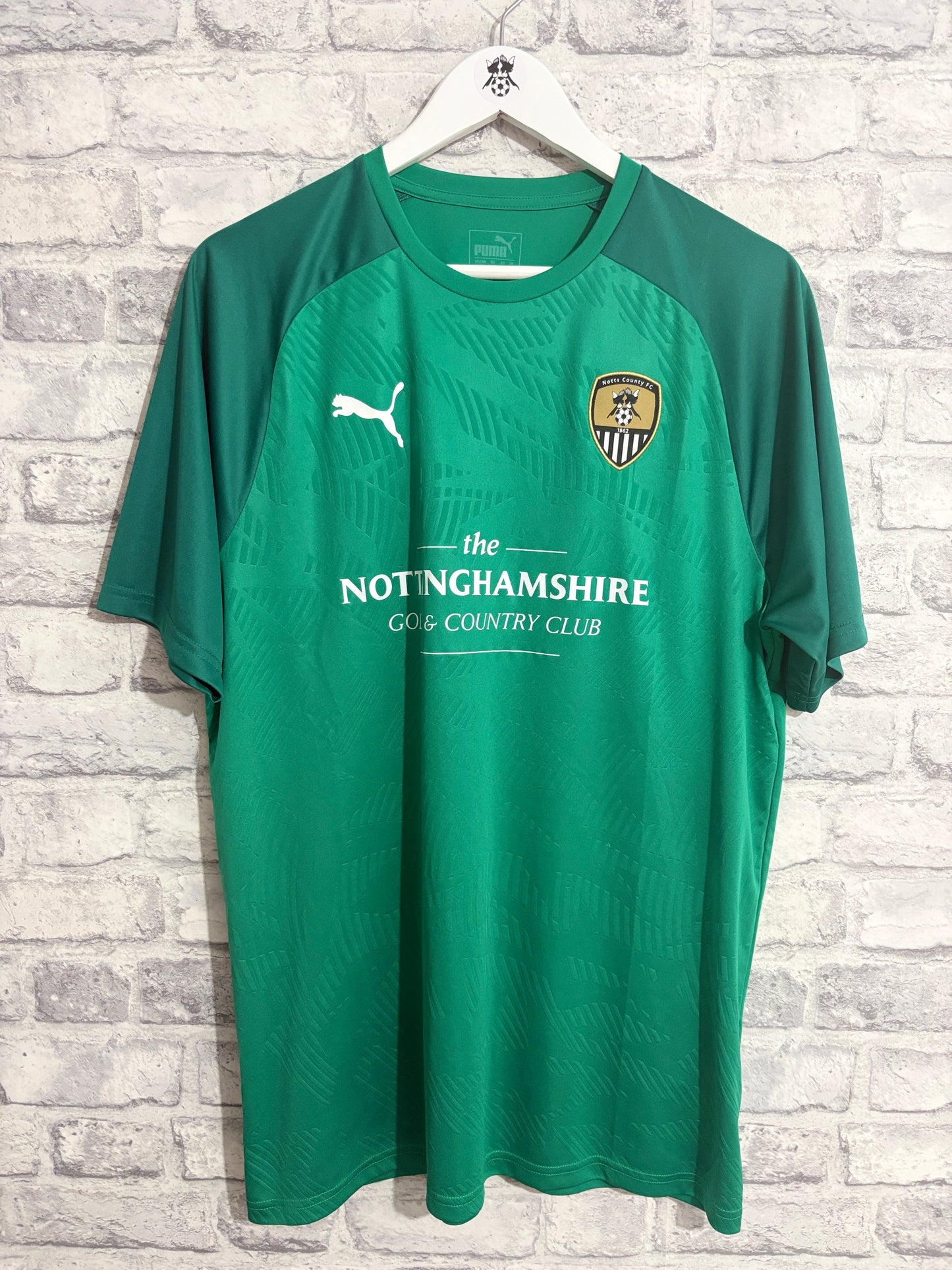 Notts County Puma Training T Shirt Green XL