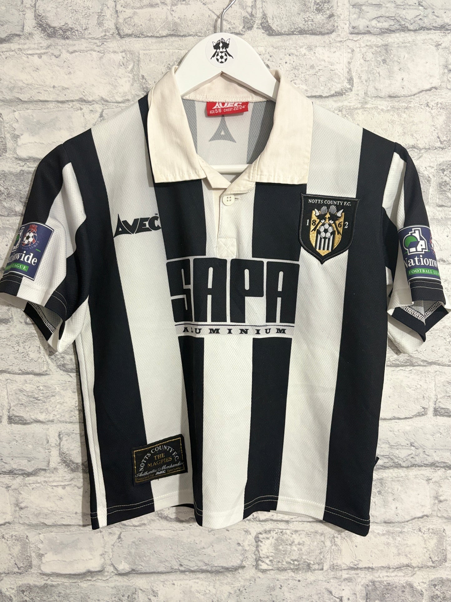 Notts County Home Shirt 1997 / 1998 Kids 5-6 years