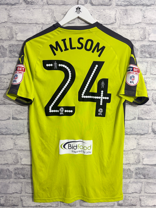 Notts County Away Shirt 2017 / 2018 Medium Match Worn Player Issue