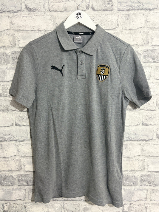 Notts County Puma Polo Shirt Grey Small