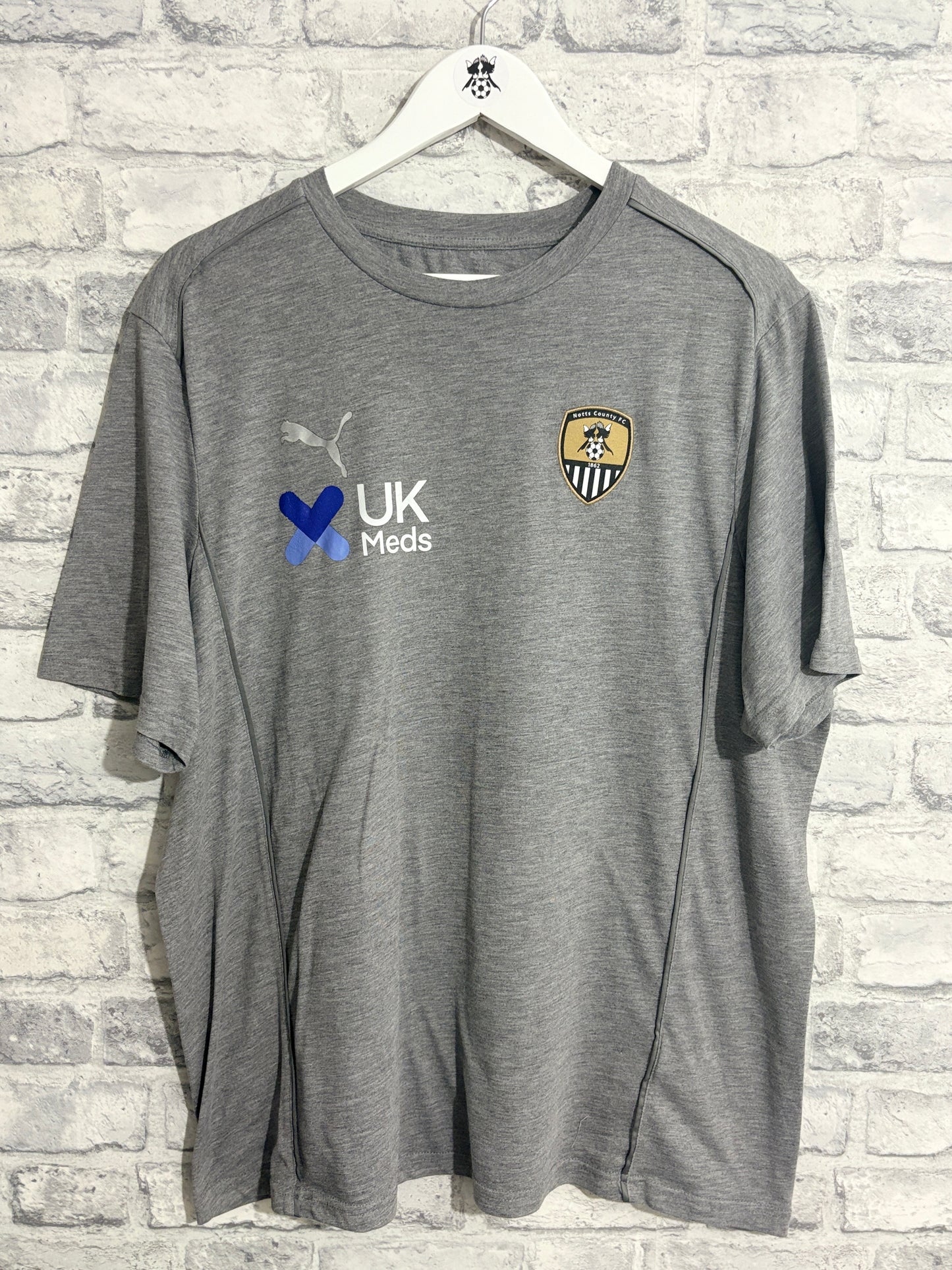 Notts County Puma Training T Shirt Grey XL