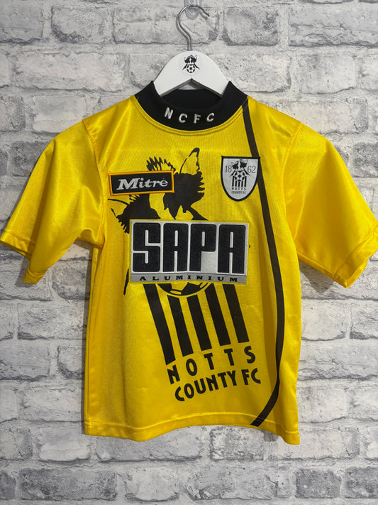 Notts County Away Shirt 1996 / 1997 Kids 6-7 years Plain