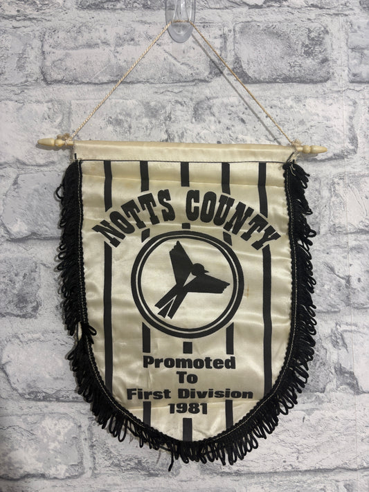 Notts County Football 80's Vintage Pennant Flag