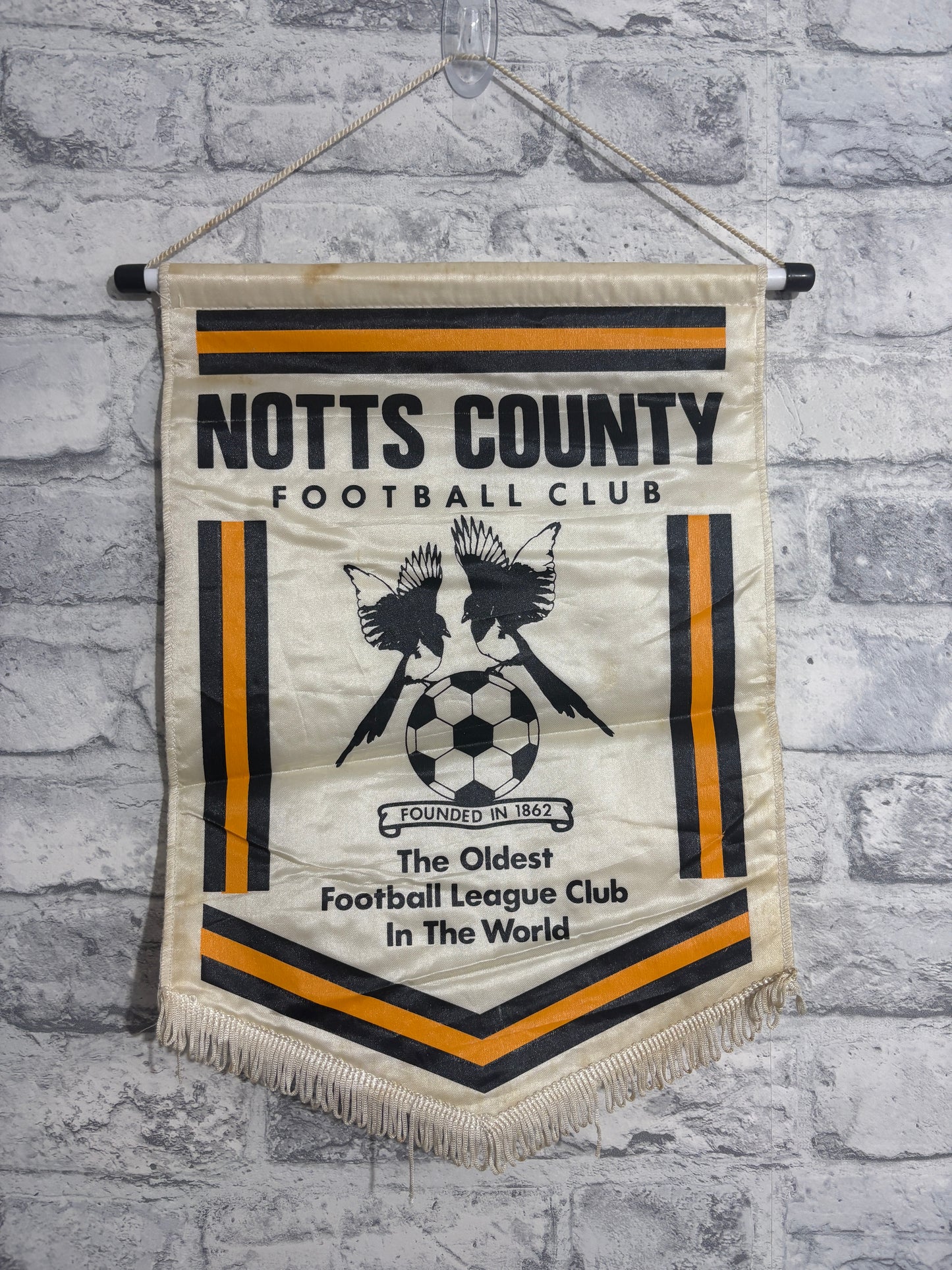 Notts County Football 90's Vintage Pennant Flag