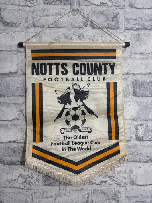 Notts County Football 90's Vintage Pennant Flag